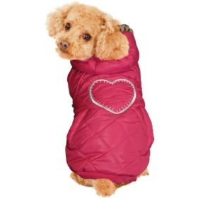 Fashion Pet Girly Puffer Dog Coat Pink (Option: SMALL)