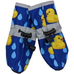 Fashion Pet Rubber Ducky Dog Rainboots Royal Blue (Option: SMALL)