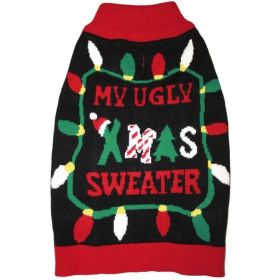 Fashion Pet Black Ugly XMAS Dog Sweater (Option: MEDIUM)