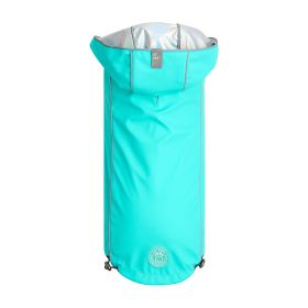 GF Pet Reversible Raincoat (Color: Neon Aqua / Iridescent, size: xs)
