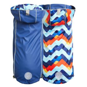 GF Pet Reversible Elasto-Fit Raincoat (Color: Navy/Navy, size: xs)
