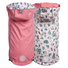 GF Pet Reversible Elasto-Fit Raincoat (Color: Pink/Pink, size: xs)