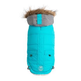 GF Pet Winter Sailor Parka (Color: Aqua, size: 2XL)