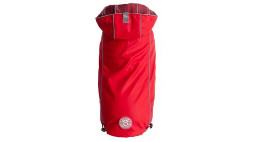 GF Pet Reversible Elasto-Fit Raincoat (Color: Red, size: XL)